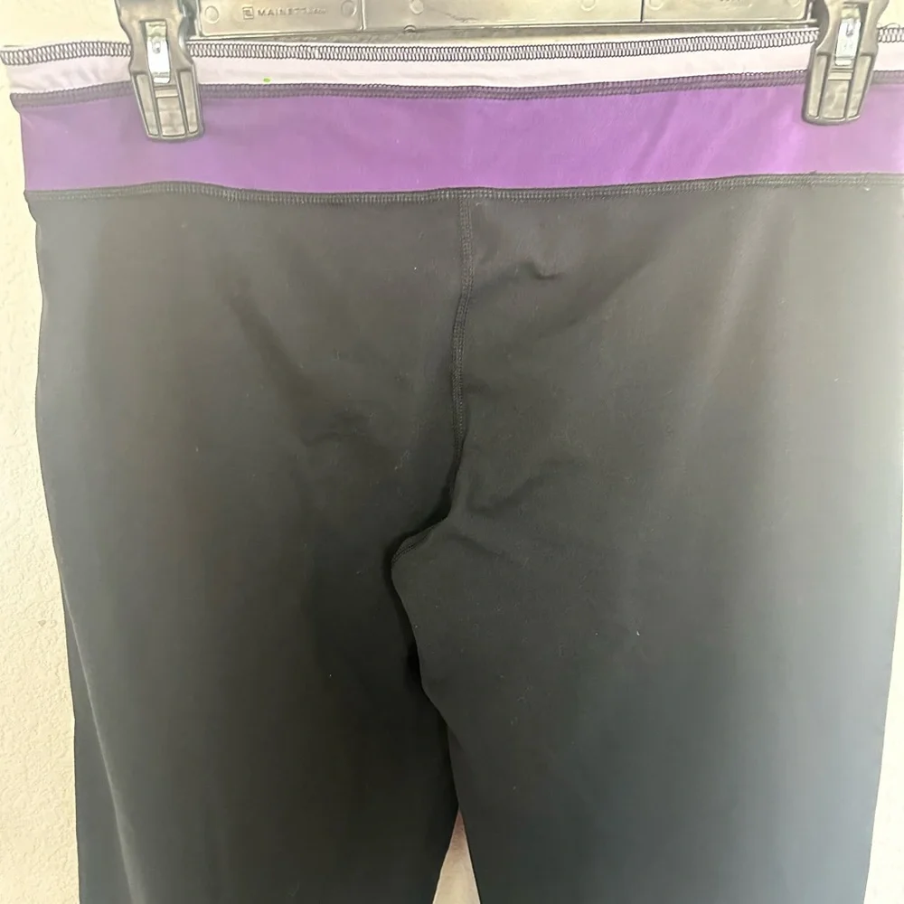 Alo Yoga Pants Leggings Wide Leg Small Black Purple Loose Fit CoolFit